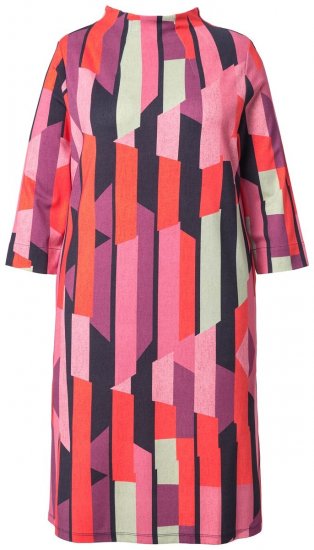 Ulla Popken 845794 Vestido de jersey estampado Rosa - Vestidos - Vestidos para todos os tamanhos