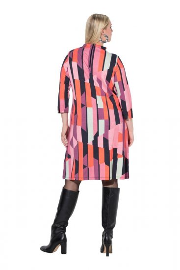 Ulla Popken 845794 Vestido de jersey estampado Rosa - Vestidos - Vestidos para todos os tamanhos