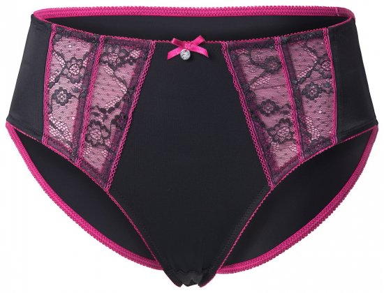 Ulla Popken 845885 Cuecas com flores com renda Rosa - Cuecas - 