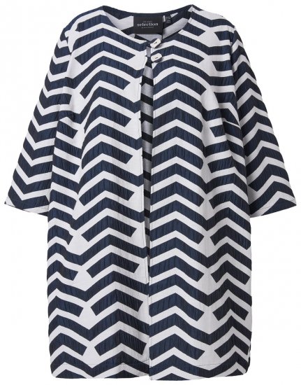 Ulla Popken 846012 Casaco Azul-marinho - Jaquetas - Casacos plus size para mulher