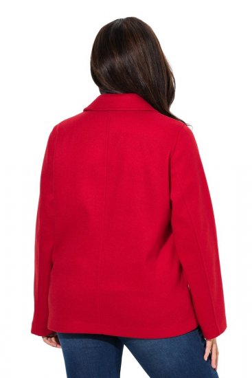 Ulla Popken 846021 Sobretudo polar Vermelho - Casacos - Casacos de Mulher em Tamanhos Grandes