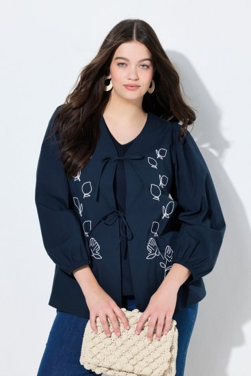 Ulla Popken 846197 Casaco Azul-marinho - Jaquetas - Casacos plus size para mulher
