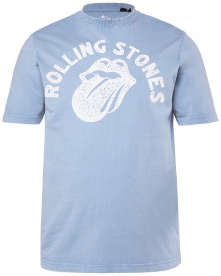 JP1880 846221 Rolling Stones Tongue T-shirt Azul claro - T-shirts de bandas - Camisetas de Bandas em Tamanhos Grandes