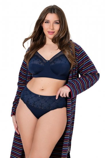 Ulla Popken 846235 Cuecas hipster com renda Azul-marinho - Cuecas - 