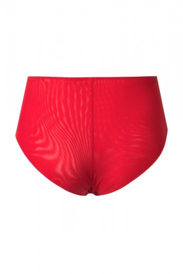 Ulla Popken 846235 Cuecas hipster com renda Vermelho - Cuecas - 