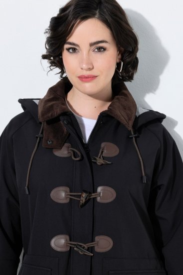 Ulla Popken 846278 Sobretudo softshell Preto - Casacos - Casacos de Mulher em Tamanhos Grandes