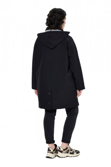 Ulla Popken 846278 Sobretudo softshell Preto - Casacos - Casacos de Mulher em Tamanhos Grandes