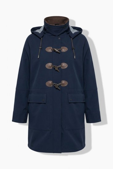 Ulla Popken 846278 Sobretudo softshell Azul-marinho - Casacos - Casacos de Mulher em Tamanhos Grandes