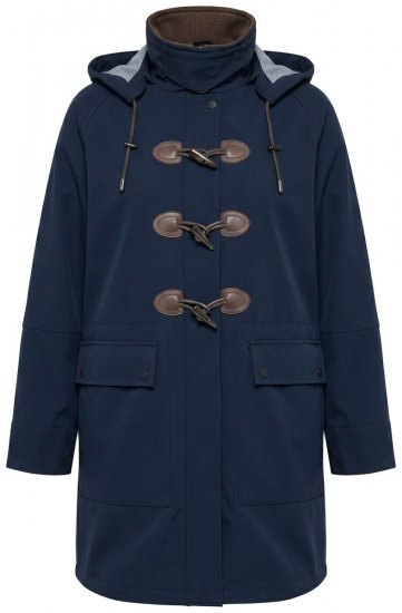 Ulla Popken 846278 Sobretudo softshell Azul-marinho - Casacos - Casacos de Mulher em Tamanhos Grandes