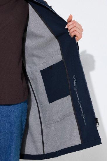 Ulla Popken 846278 Sobretudo softshell Azul-marinho - Casacos - Casacos de Mulher em Tamanhos Grandes