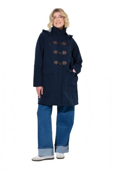 Ulla Popken 846278 Sobretudo softshell Azul-marinho - Casacos - Casacos de Mulher em Tamanhos Grandes