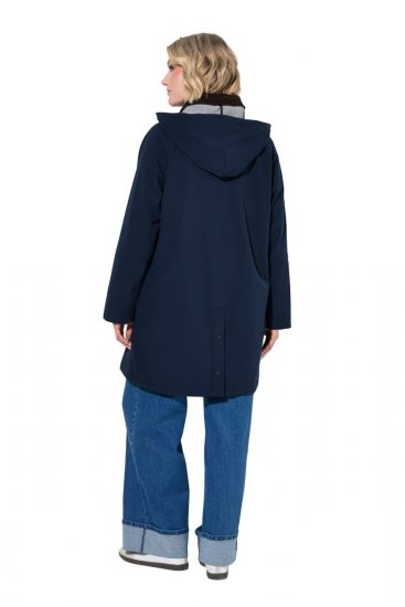 Ulla Popken 846278 Sobretudo softshell Azul-marinho - Casacos - Casacos de Mulher em Tamanhos Grandes