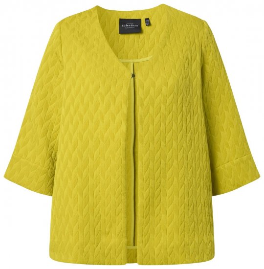 Ulla Popken 846339 Casaco Verde azeitona - Jaquetas - Casacos plus size para mulher