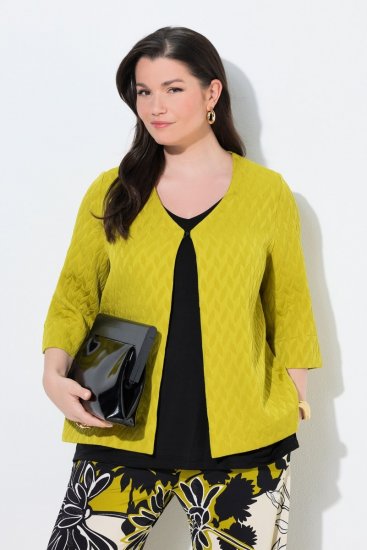 Ulla Popken 846339 Casaco Verde azeitona - Jaquetas - Casacos plus size para mulher