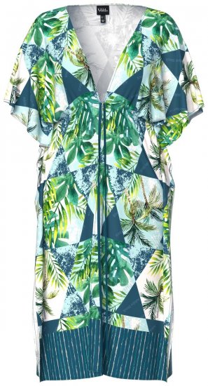 Ulla Popken 846493 Vestido estampado Petróleo - Cafetãs - 