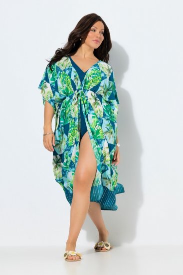 Ulla Popken 846493 Vestido estampado Petróleo - Cafetãs - 