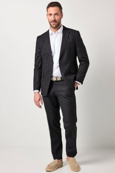 JP1880 Korsika Blazer com aspeto de linho Preto - Fatos - Fatos de Homem Tamanhos Grandes