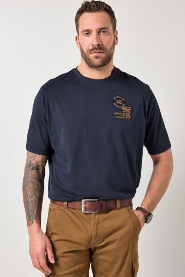 JP1880 846657 T-shirt bellyfit com emblemas Azul-marinho TALL - TALL T-shirts - T-Shirts para Homens Altos