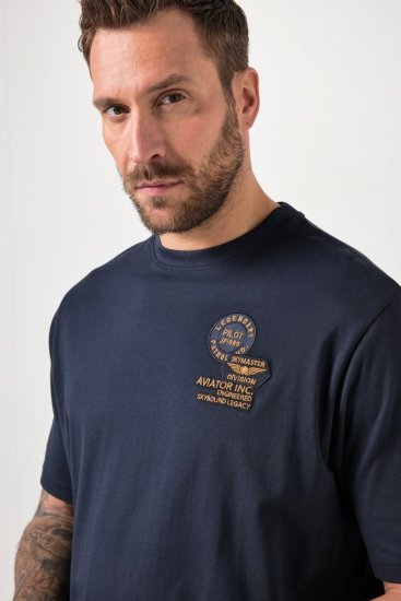 JP1880 846657 T-shirt bellyfit com emblemas Azul-marinho TALL - TALL T-shirts - T-Shirts para Homens Altos