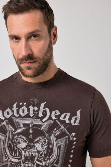 JP1880 Motörhead Soft Jersey Vintage T-Shirt Brown - T-shirts de bandas - Camisetas de Bandas em Tamanhos Grandes