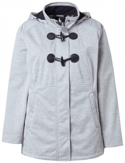 Ulla Popken 846744 Casaco softshell Cinzento mesclado - Jaquetas - Casacos plus size para mulher
