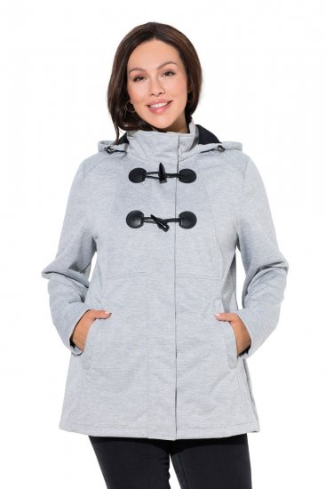 Ulla Popken 846744 Casaco softshell Cinzento mesclado - Jaquetas - Casacos plus size para mulher