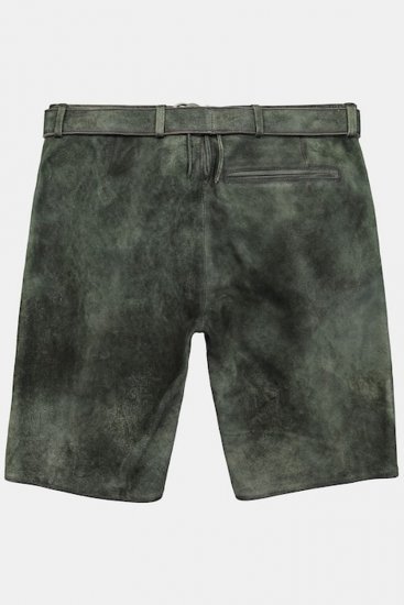 JP1880 846895 Bermudas em camurça de cabra Azeitona escuro - Calções - Calções Homem Tamanhos Grandes