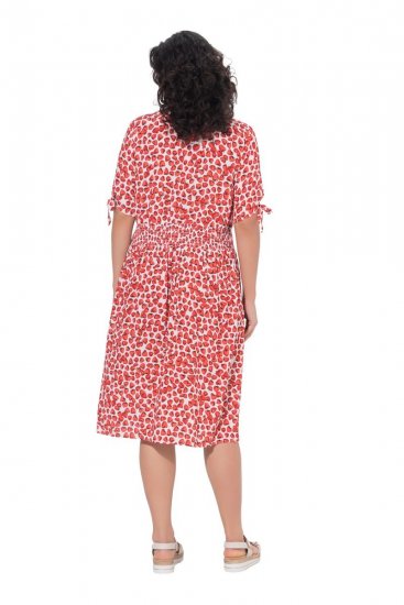 Ulla Popken 846912 Vestido midi estampado Coral - Vestidos midi - Vestidos Midi Tamanhos Grandes