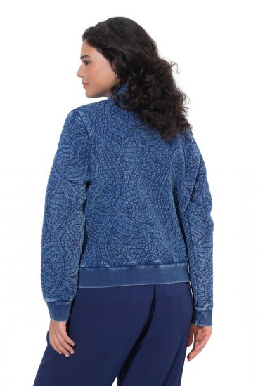 Ulla Popken 847035 Casaco acolchoado Azul ganga - Jaquetas - Casacos plus size para mulher