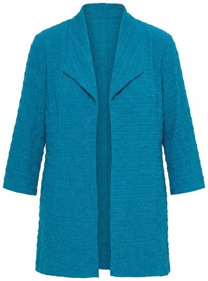 Ulla Popken 847042 Sobretudo de lã Petróleo - Jaquetas - Casacos plus size para mulher