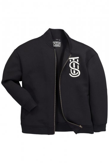 STHUGE 847083 Casaco varsity em tecido scuba Preto - Casacos - Casacos Homem Tamanhos Grandes