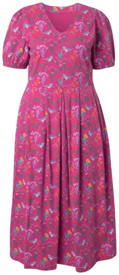 Ulla Popken 847409 Vestido comprido estampado Vermelho baga - Vestidos maxi - Vestidos maxi plus size para mulher