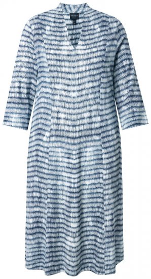 Ulla Popken 847643 Vestido de jersey às riscas Azul-marinho - Vestidos em jersey - 