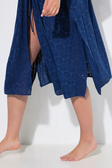 Ulla Popken 847654 Vestido estampado Azul-marinho - Cafetãs - 