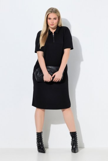 Ulla Popken 848105 Vestido de sweat Preto - Vestidos - Vestidos para todos os tamanhos