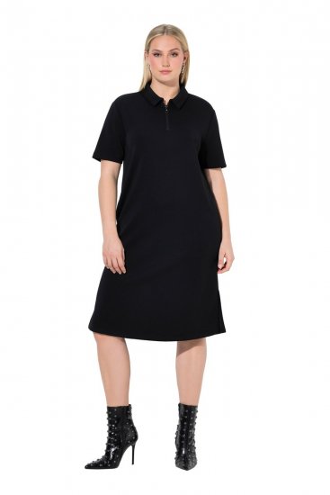 Ulla Popken 848105 Vestido de sweat Preto - Vestidos - Vestidos para todos os tamanhos