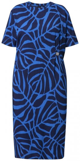 Ulla Popken 848162 Vestido midi estampado Azul-marinho - Vestidos midi - Vestidos Midi Tamanhos Grandes