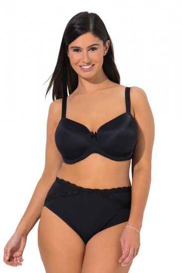 Ulla Popken 848803 Cuecas com renda pack de 3 Preto - Cuecas - 
