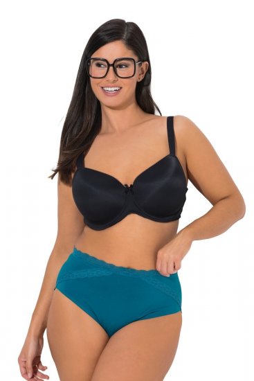 Ulla Popken 848803 Cuecas com renda pack de 3 Petróleo - Cuecas - 