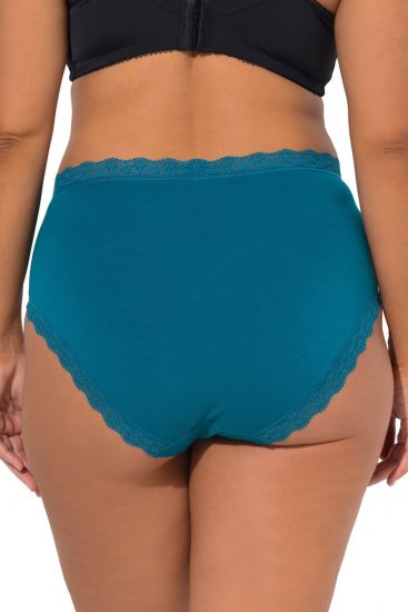 Ulla Popken 848803 Cuecas com renda pack de 3 Petróleo - Cuecas - 