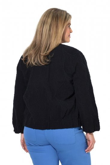 Ulla Popken 848940 Blusão bomber Preto - Jaquetas - Casacos plus size para mulher