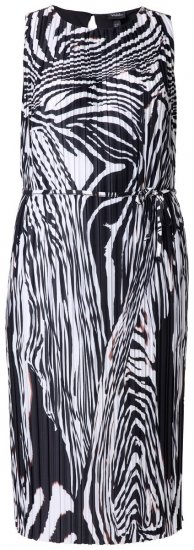 Ulla Popken 848948 Vestido com padrão animal Preto - Vestidos de verão - Vestidos de verão plus size
