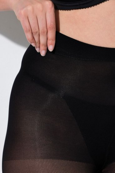 Ulla Popken 849047 Collants com padrão 100 den Preto - Collants & meias - 