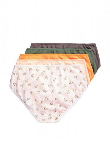 Ulla Popken 849098 Cuecas com flores pack de 6 Laranja - Cuecas - 