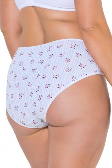 Ulla Popken 849098 Cuecas com flores pack de 5 Azul claro - Cuecas - 