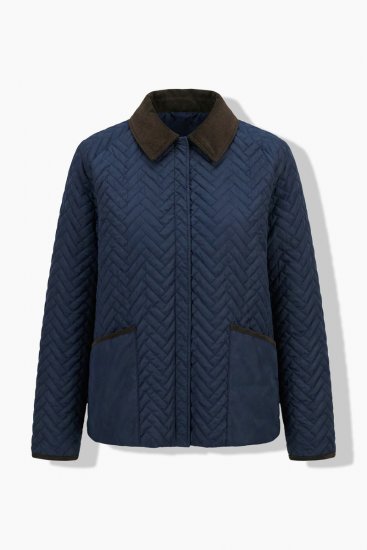 Ulla Popken 849111 Casaco acolchoado Azul-marinho - Jaquetas - Casacos plus size para mulher