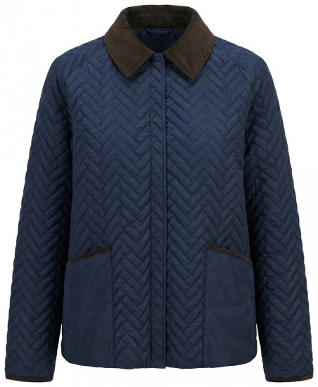 Ulla Popken 849111 Casaco acolchoado Azul-marinho - Jaquetas - Casacos plus size para mulher