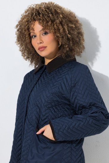Ulla Popken 849111 Casaco acolchoado Azul-marinho - Jaquetas - Casacos plus size para mulher
