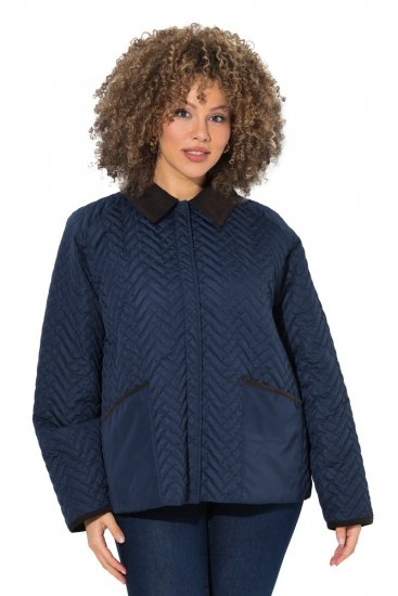 Ulla Popken 849111 Casaco acolchoado Azul-marinho - Jaquetas - Casacos plus size para mulher