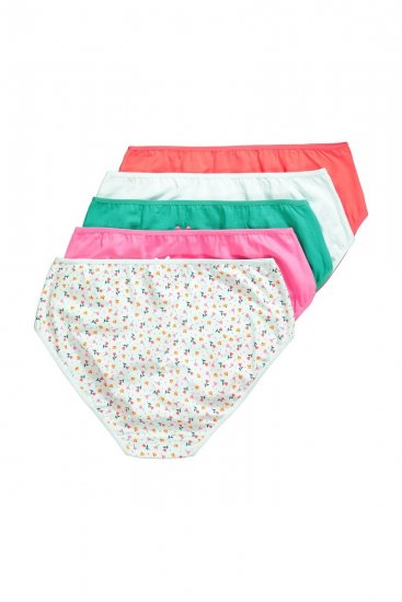 Ulla Popken 849140 Cuecas com flores pack de 5 Branco sujo - Cuecas - 
